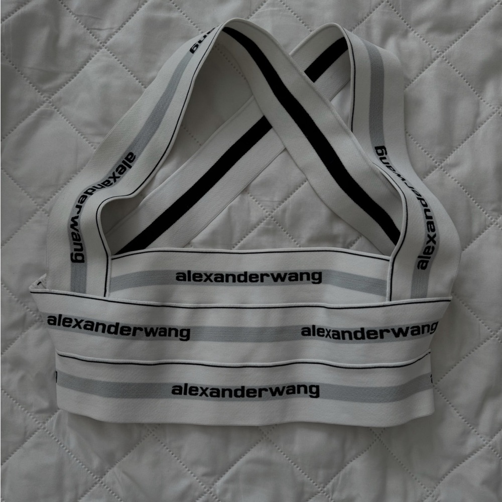 Alexander Wang Striped Sports Bra